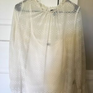 Liz Claiborne Career Polka Dot Blouse with Cami